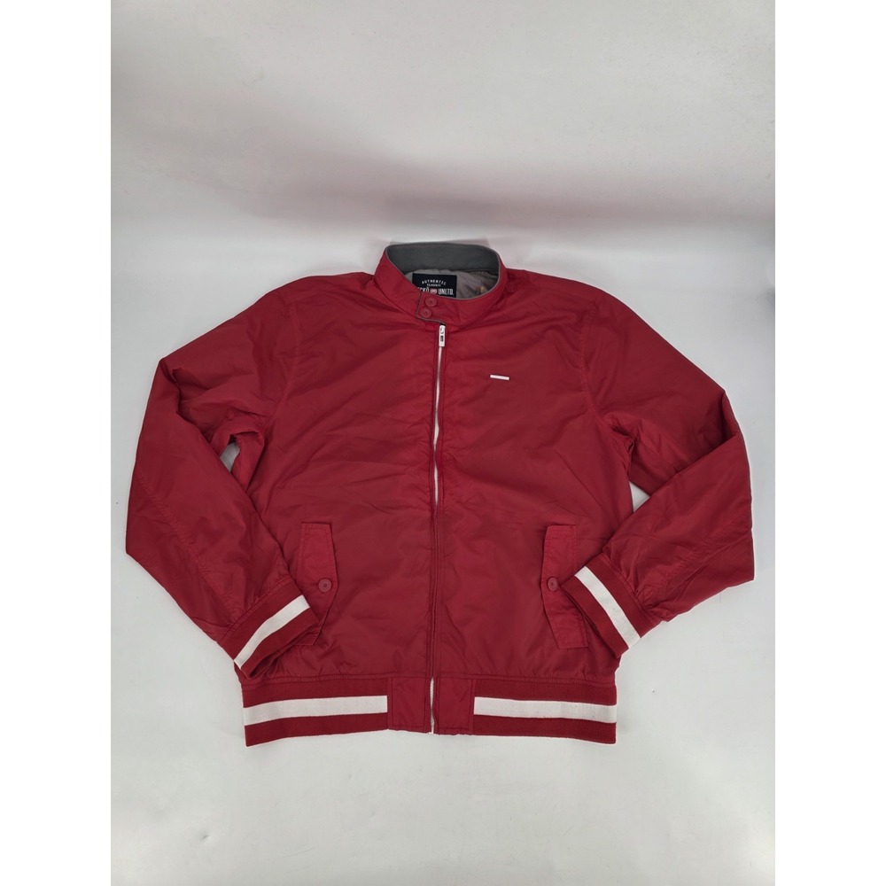 VTG Ecko Unltd Track Suit Skull Pattern Inside Jacket White/Red Men's Size XL